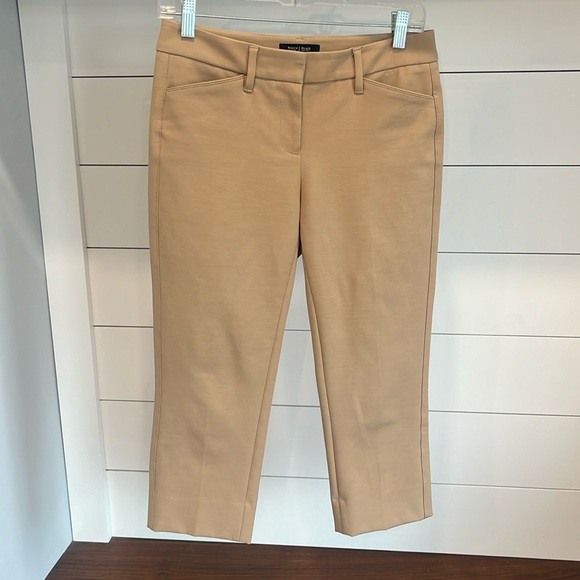 WHBM tan straight crop pants - Picture 2 of 6